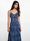 Mango Vestido estampado tie-dye - Azul celeste