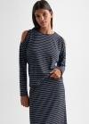 Mango Camiseta manga larga rayas - Gris oscuro vigoré