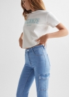 Mango Jeans flare cargo - Azul claro