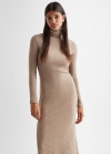 Mango Vestido punto canalé - Arena