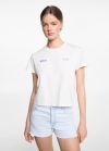 Mango Camiseta mensaje estampado - Blanco roto