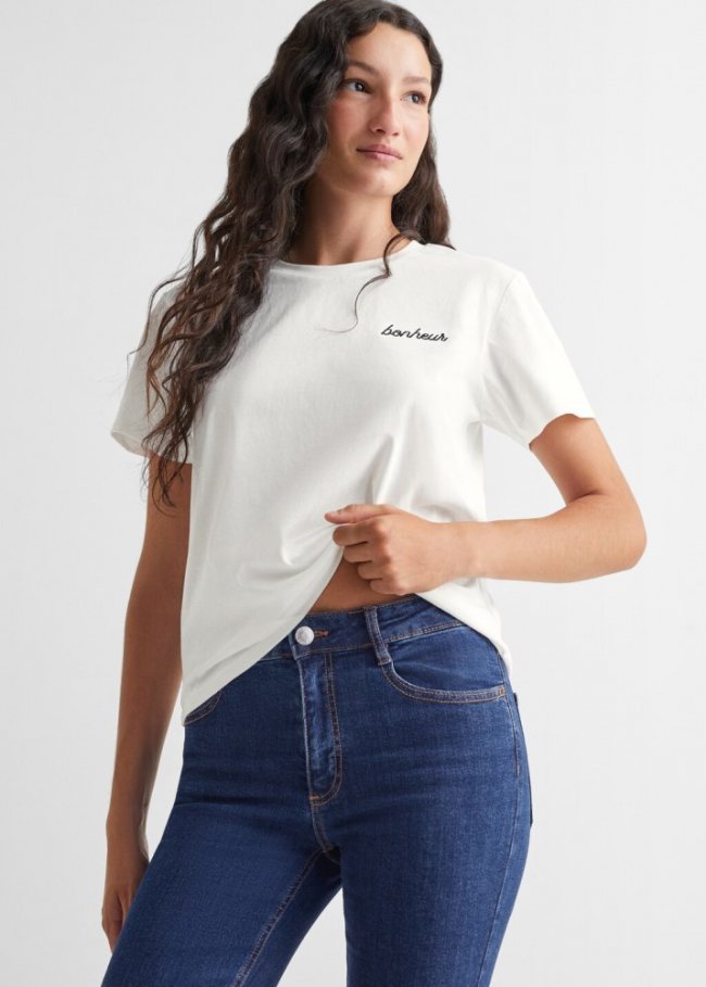 Mango Jeans flare terminaciones deshilachadas - Azul oscuro