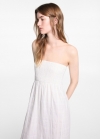 Mango Vestido largo lúrex - Blanco roto