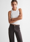 Mango Pantalón culotte bolsillos - Gris antracita