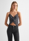 Mango Jeans flare abertura - Negro