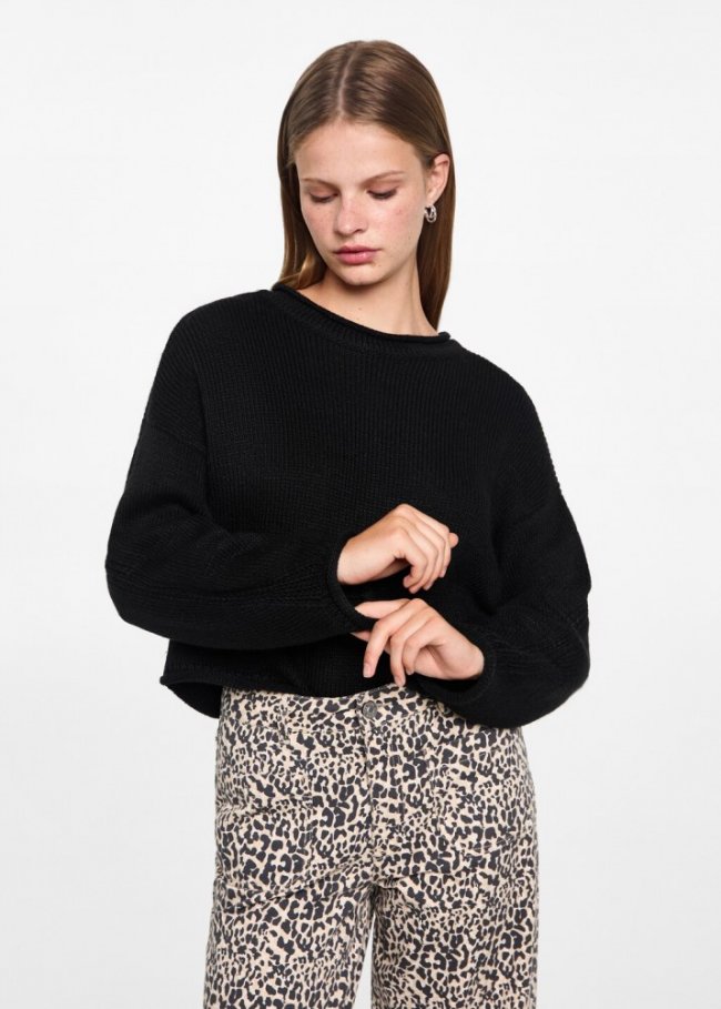 Mango Jersey punto - Negro