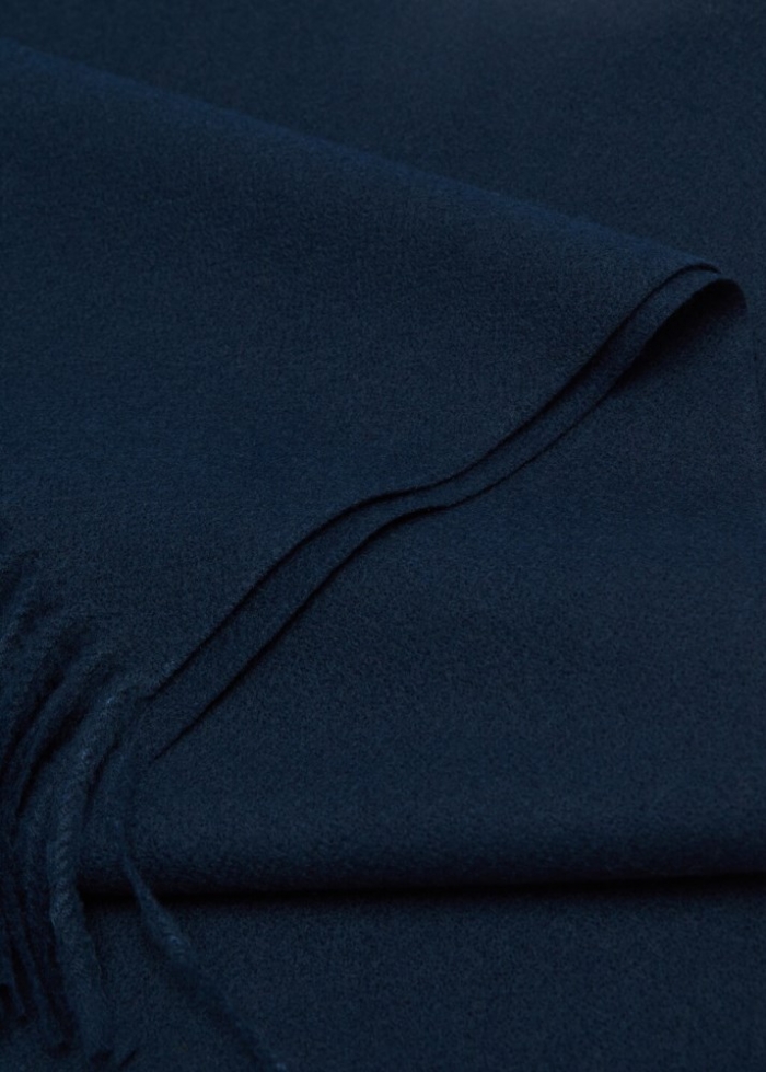 Mango Bufanda punto flecos - Azul marino oscuro