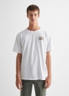 Mango Camiseta mensaje estampado - Blanco roto