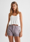 Mango Short vaquero tiro medio - Lila