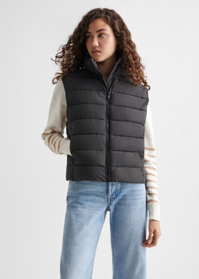 Mango Chaleco acolchado - Negro
