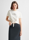 Mango Falda midi fluida - Gris antracita