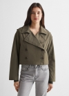 Mango Trench corto - Khaki