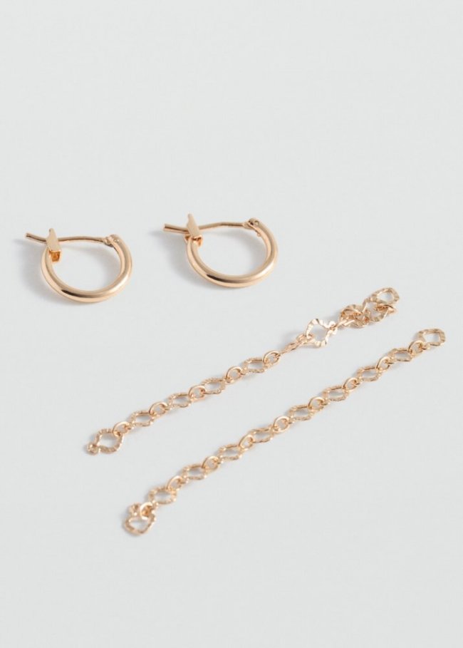 Mango Pendientes desmontables - Oro