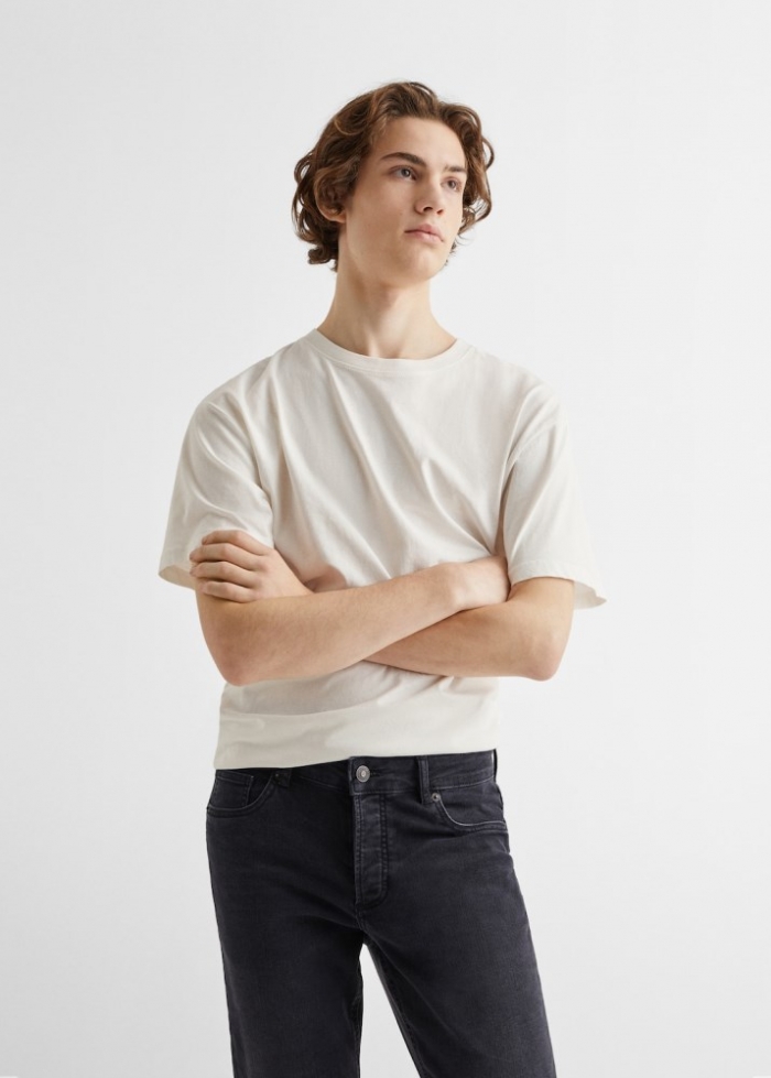 Mango Jeans slim fit botones - Denim negro