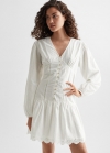 Mango Vestido algodón botones - Blanco roto