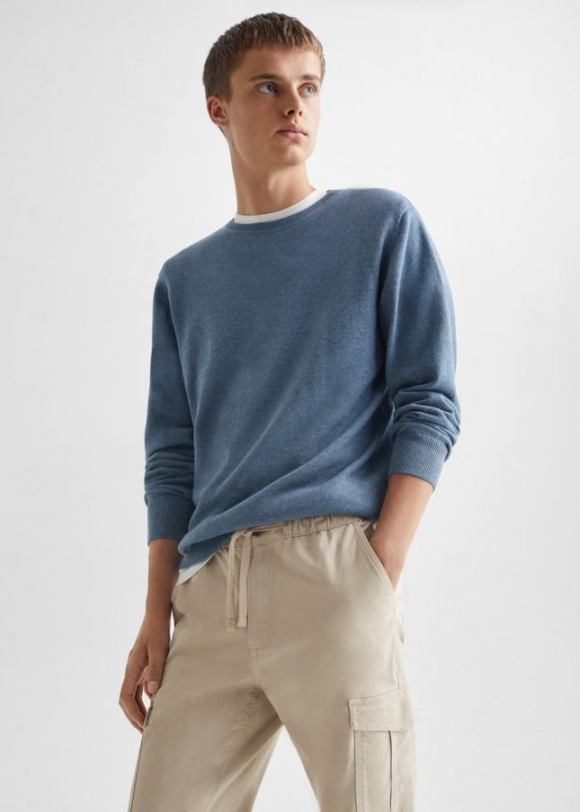 Mango Pantalón regular fit cargo - Beige