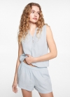 Mango Pijama corto algodón - Azul