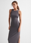 Mango Vestido midi ajustado - Gris antracita