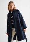 Mango Trench clásico cinturón - Azul marino oscuro