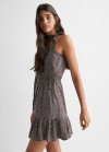 Mango Vestido asimétrico estampado - Marrón