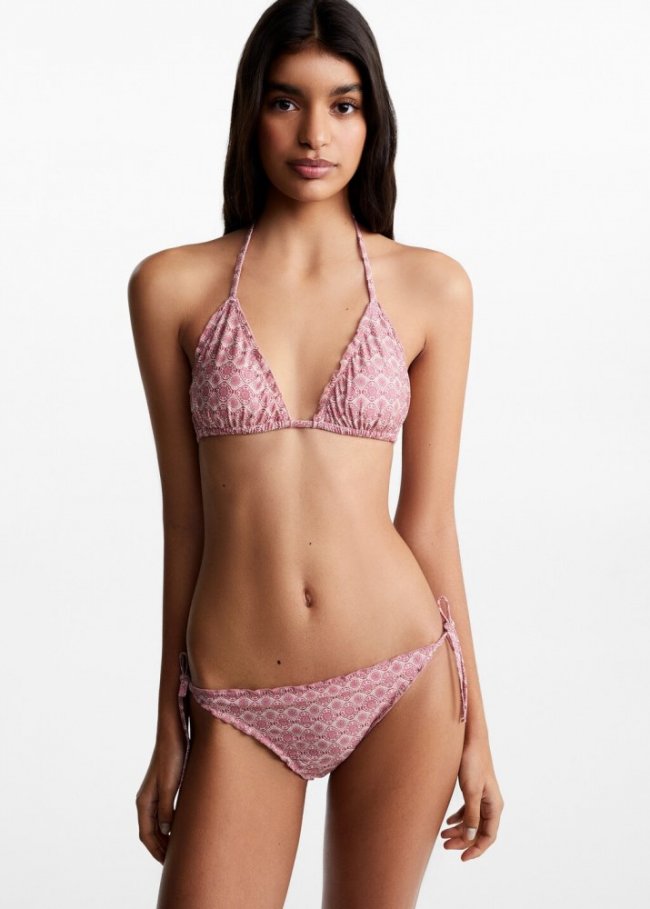 Mango Bikini estampado - Rosa palo