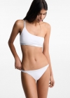 Mango Bikini asimétrico detalle metalizado - Blanco roto