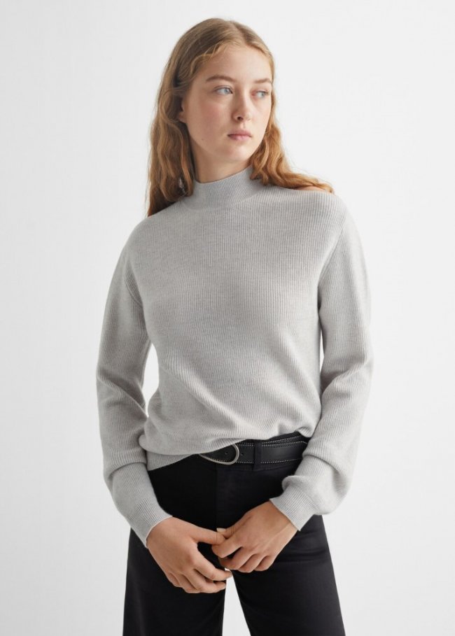 Mango Jersey punto abertura - Gris