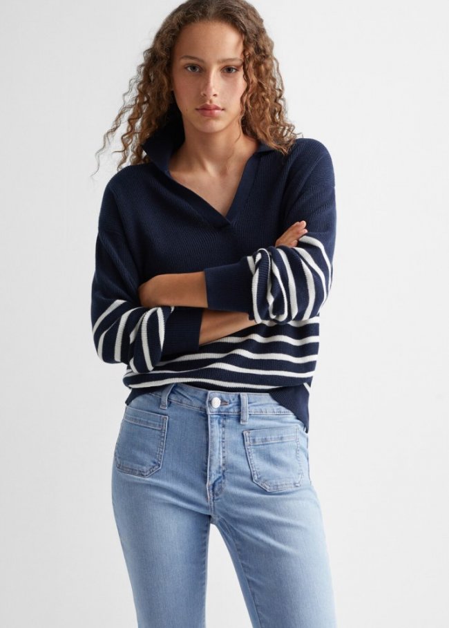 Mango Jeans flare bolsillos - Azul claro