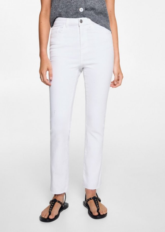 Mango Jeans slim fit - Blanco roto