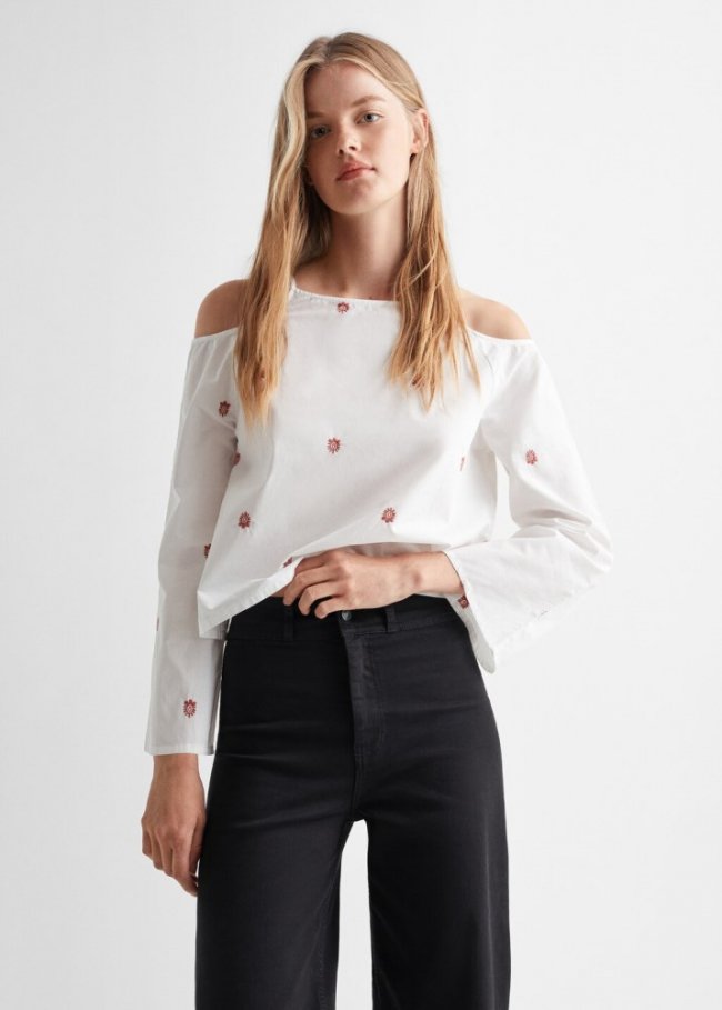 Mango Jeans culotte - Negro