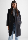 Mango Trench clásico cinturón - Negro