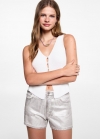 Mango Short metalizado - Plata