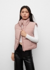 Mango Chaleco acolchado textura - Rosa