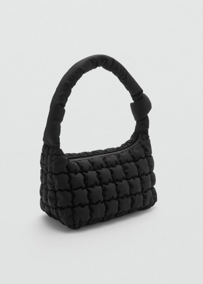 Mango Bolso acolchado - Negro