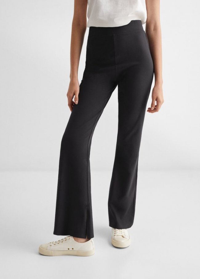 Mango Leggings flare - Negro