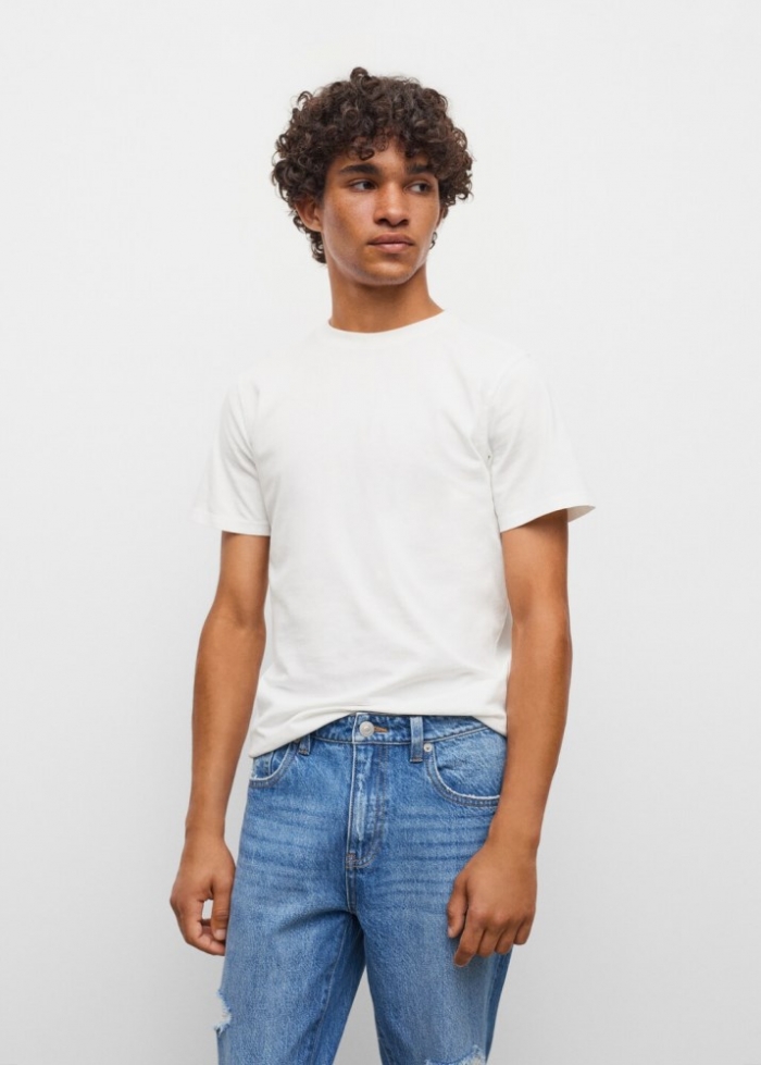 Mango Jeans regular rotos decorativos - Azul medio