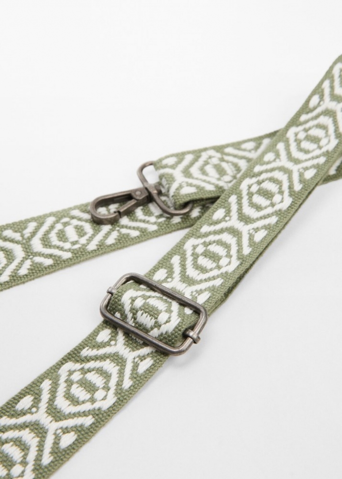 Mango Correa bolso estampada - Khaki