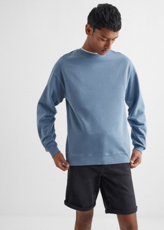 Mango Sudadera básica algodón - Azul