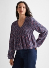 Mango Blusa estampado floral - Azul marino oscuro