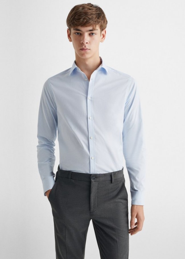 Mango Pantalón traje slim fit - Gris