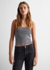 Mango Jeans flare strass - Denim negro