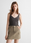 Mango Top tirantes - Gris antracita