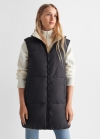 Mango Chaleco acolchado reversible - Negro
