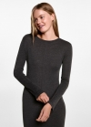 Mango Vestido manga larga abertura - Gris antracita