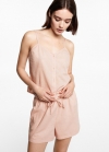Mango Pijama corto lunares - Rosa palo