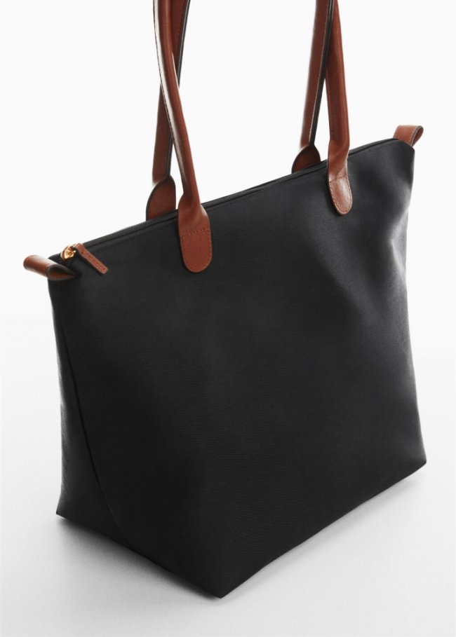 Mango Bolso shopper - Negro