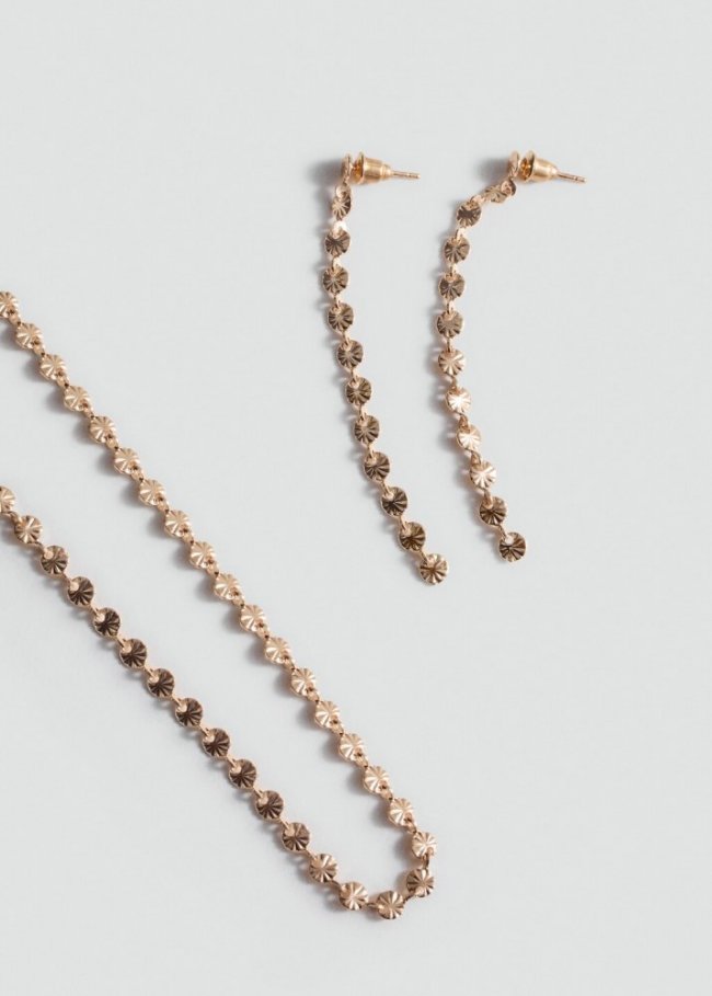 Mango Set collar y pendientes - Oro