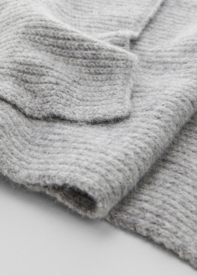Mango Bufanda punto - Gris medio vigoré