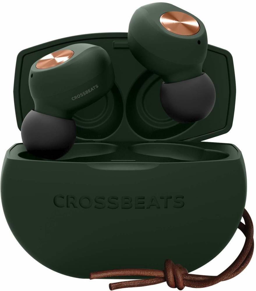 CrossBeats PEBBLE Bluetooth Headset (Green, True Wireless)
