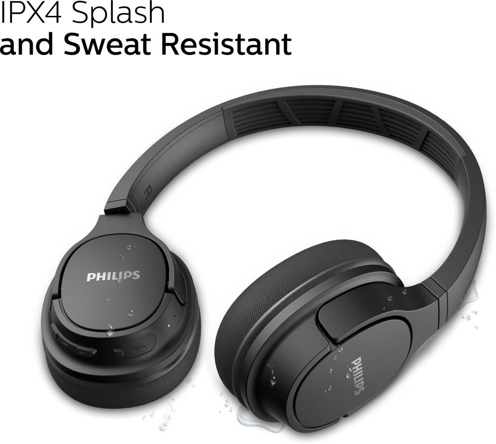 PHILIPS TASH402BK/00 Wireless With mic Bluetooth Headset (Black, On the Ear)